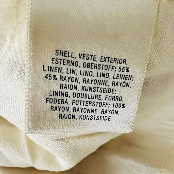 Anthropologie Oahu Linen Maxi Dress Cream Red Floral Size 12 NEW Boho Beach - Picture 8 of 11